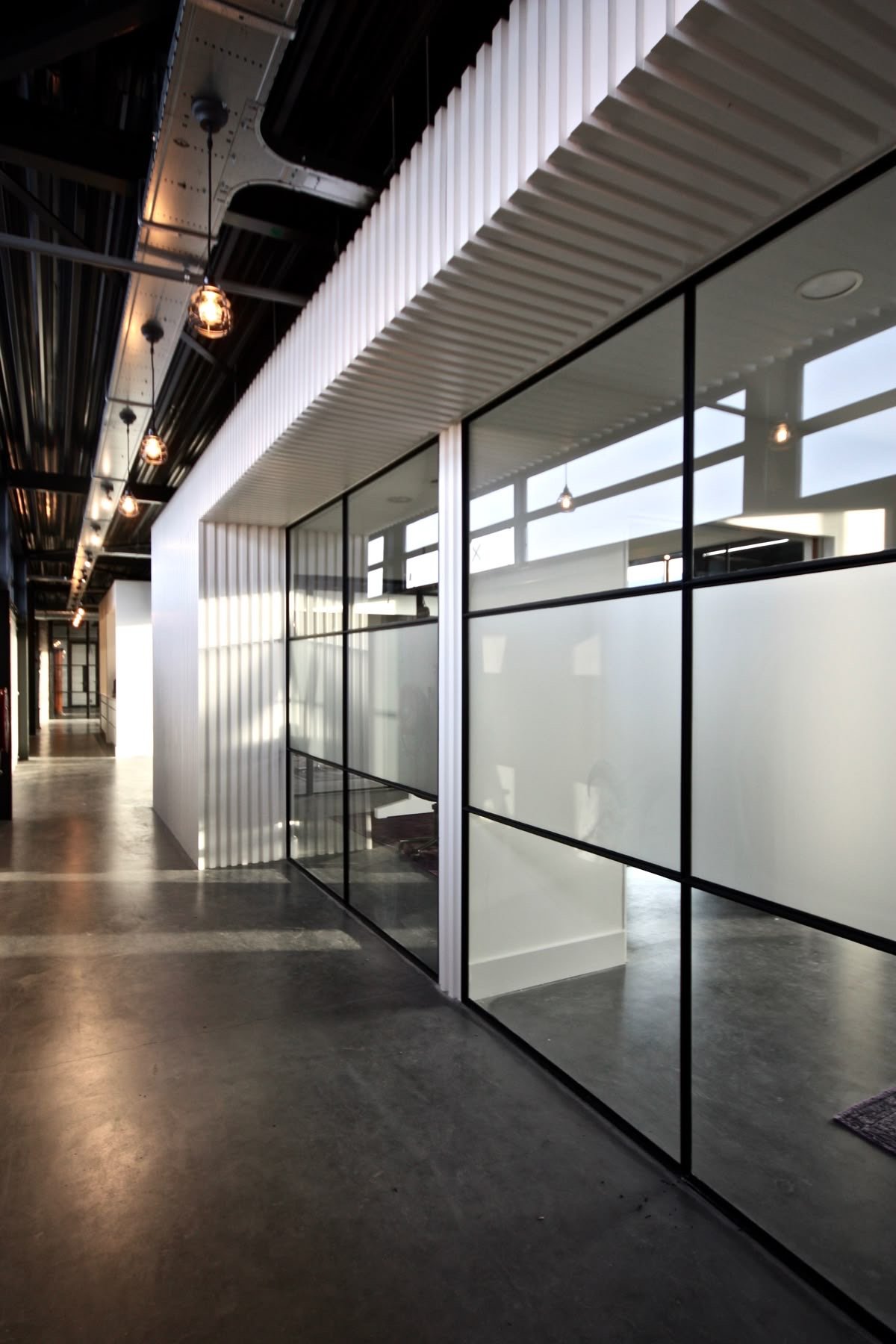 Minimalist glass partition project
